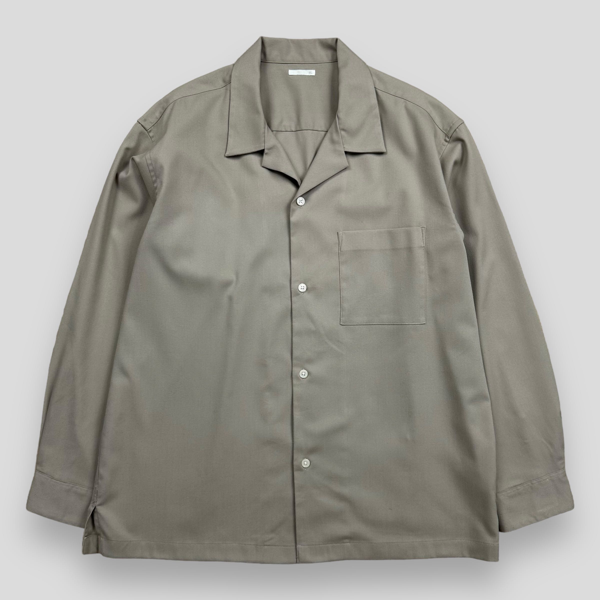 GU OPEN COLLAR LONG SLEEVE POCKET SHIRT