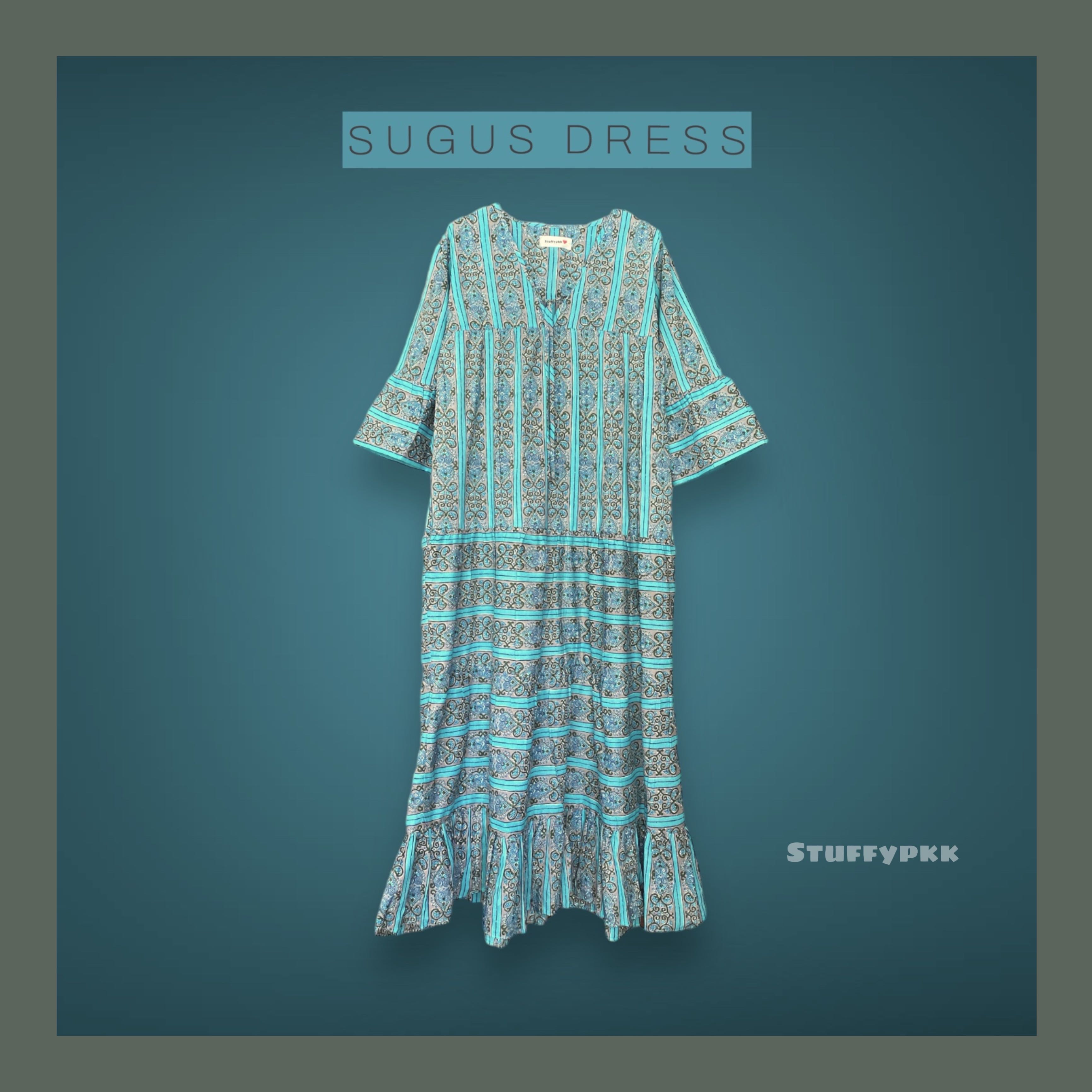 𝐒𝐮𝐠𝐮𝐬 𝐃𝐫𝐞𝐬𝐬 สีเทาลายทางฟ้า