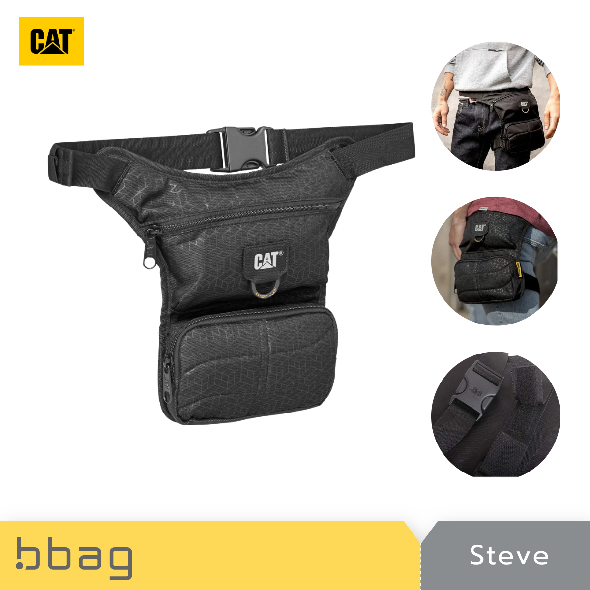 Caterpillar กระเป๋าคาดเอว และขา (Leg Waist Bag) รุ่นสตีฟ (Steve) 84061