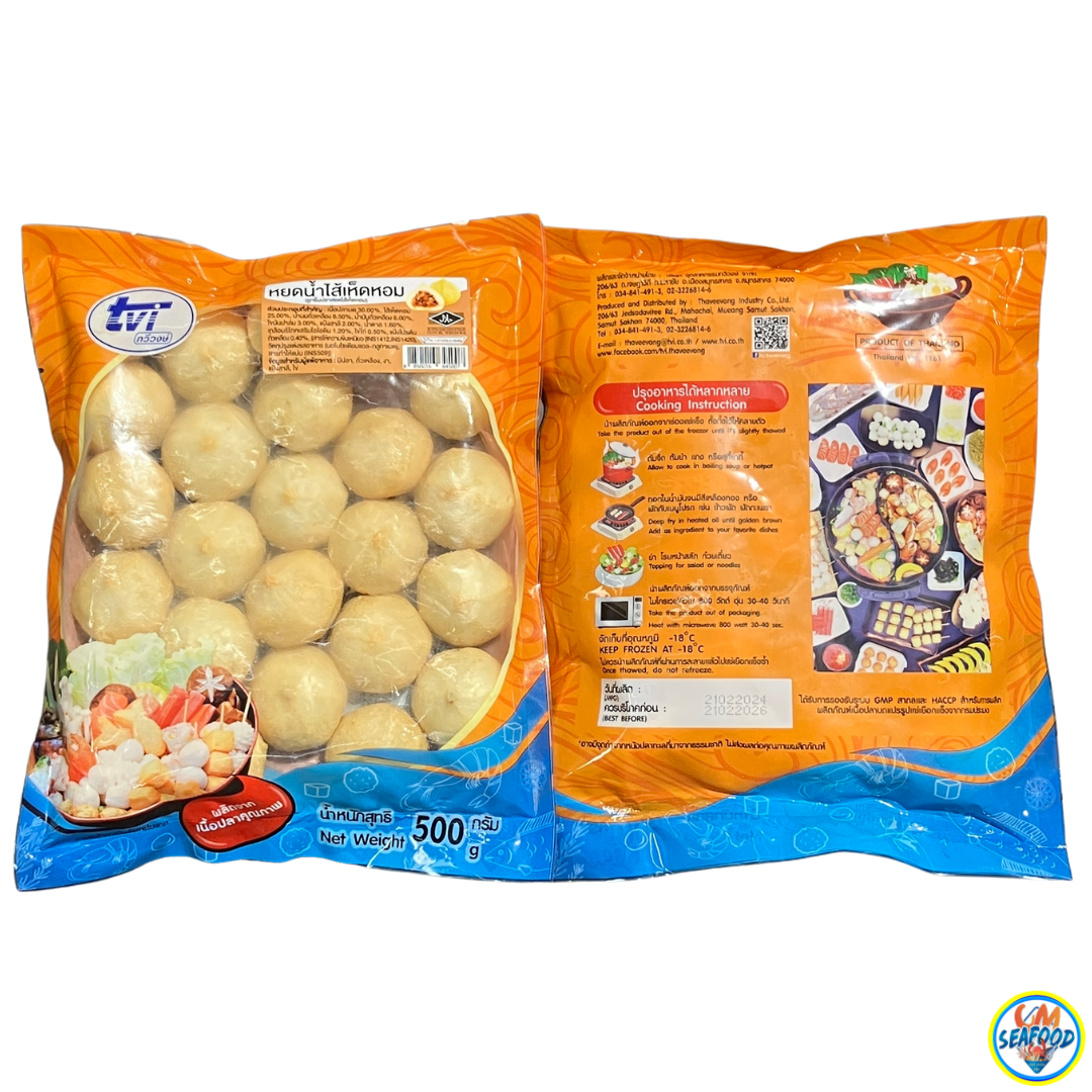 (พรีออเดอร์ 1-2 วันได้ ขั้นต่ำ 20แพ็ค) (T) หยดน้ำไส้เห็ดหอม 500g/p x 20p/กล่อง (ส่ง 20+ 86 บาท)
