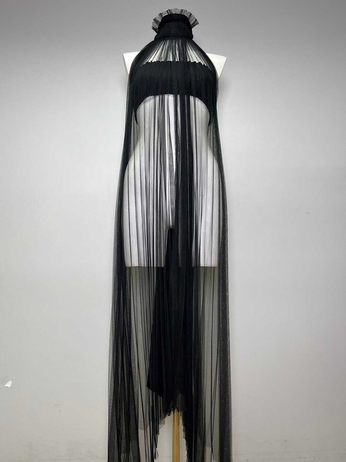 Maxi Tulle Top & Smock Top - Black
