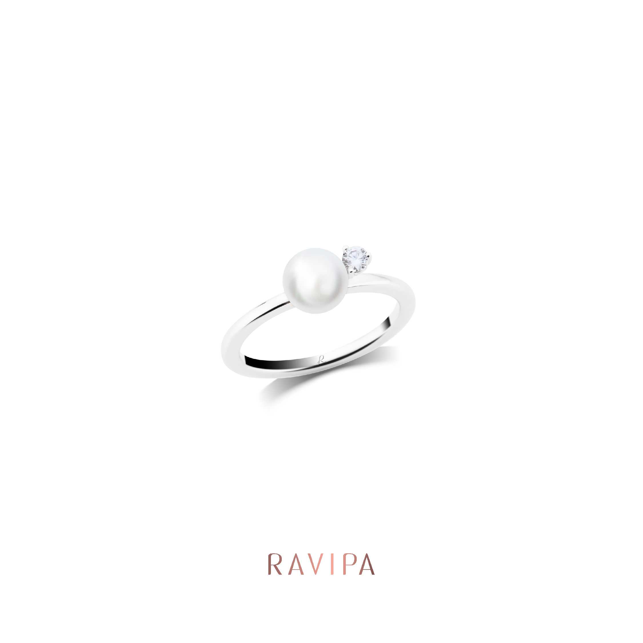 Viva Petite Diamond Marshmallow Pearl Ring - แหวน