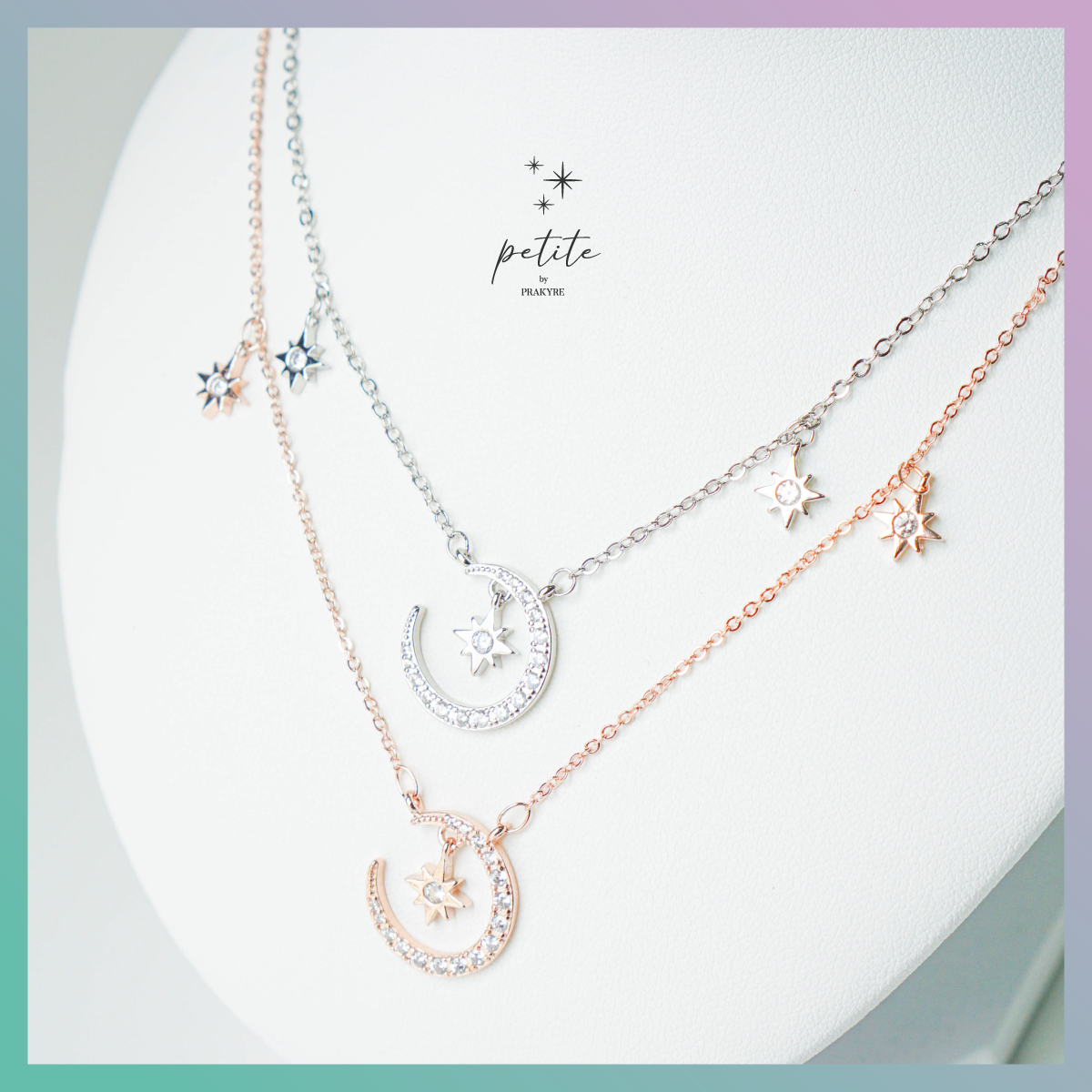 Astral Necklace - สร้อยคอ จี้พระจันทร์เสี้ยวกับดวงดาวระยิบระยับ