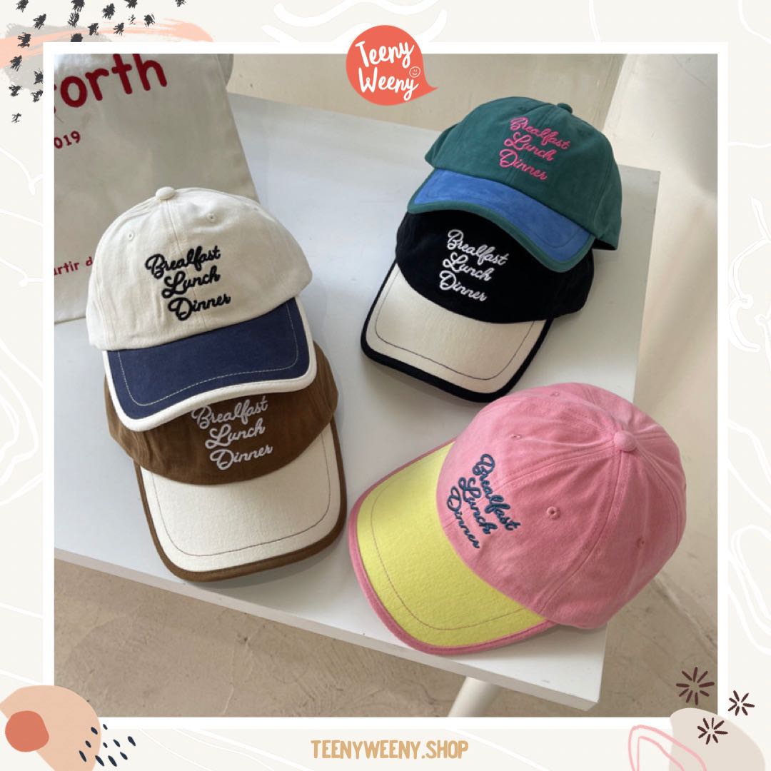 Teenyweeny.shop - Embroidered cap หมวกแก๊ปปักลาย Breakfast
