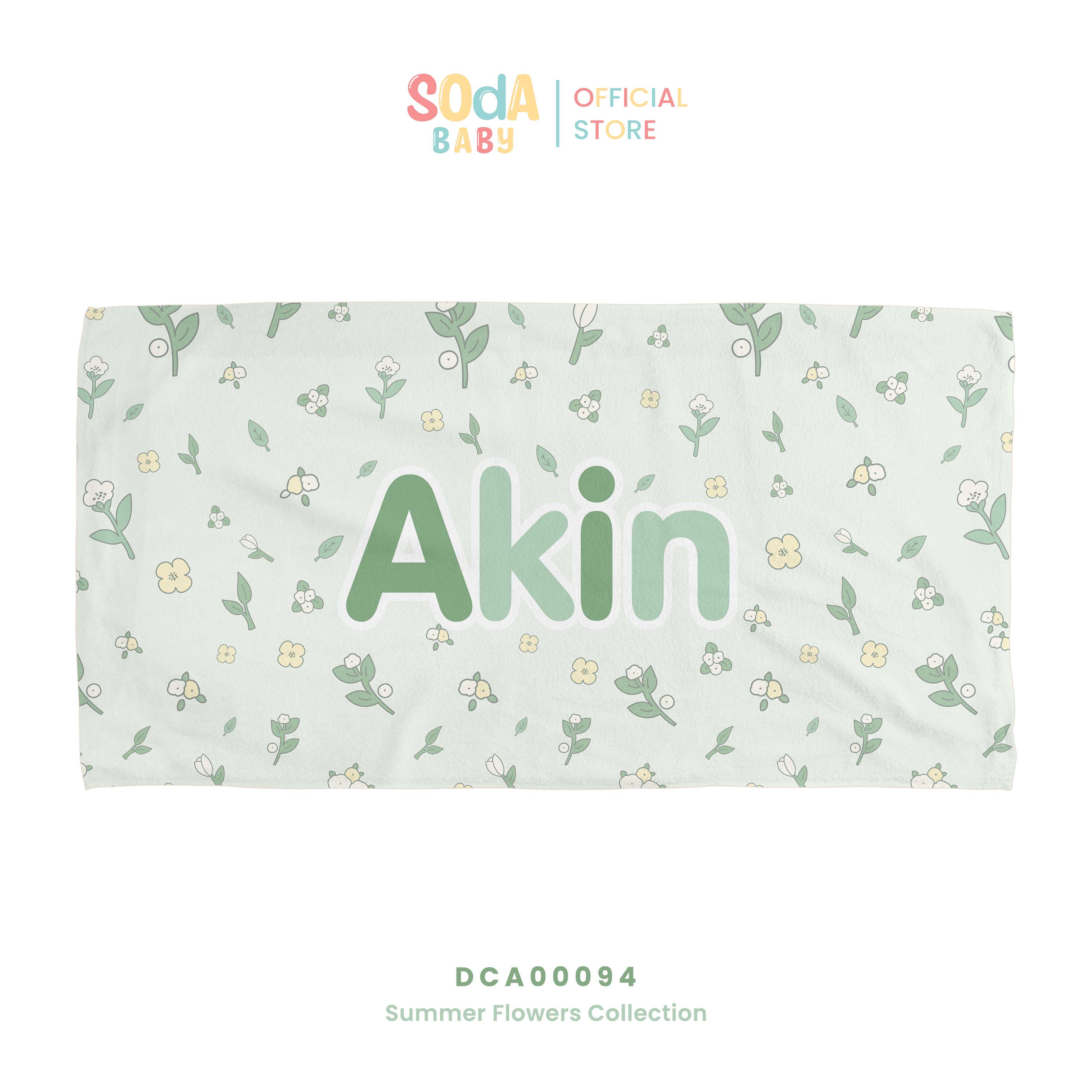 ผ้าเช็ดตัวเด็ก ลาย Yellow-White flowers รหัส DCA00094 🌼🌸 #SummerFlowers #SOdAbaby