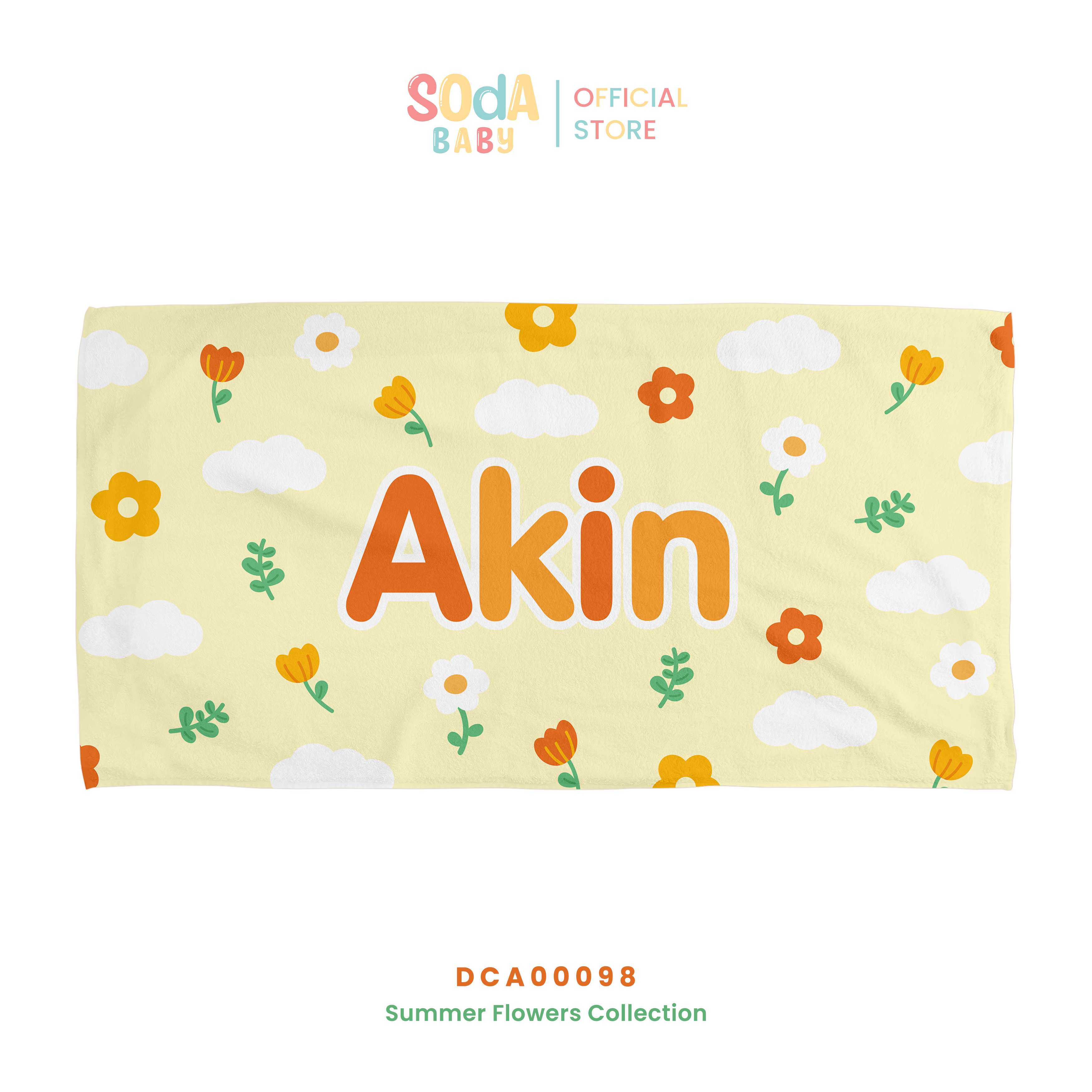 ผ้าเช็ดตัวเด็ก ลาย Flowers in the sky รหัส DCA00098 🌼🌸 #SummerFlowers #SOdAbaby