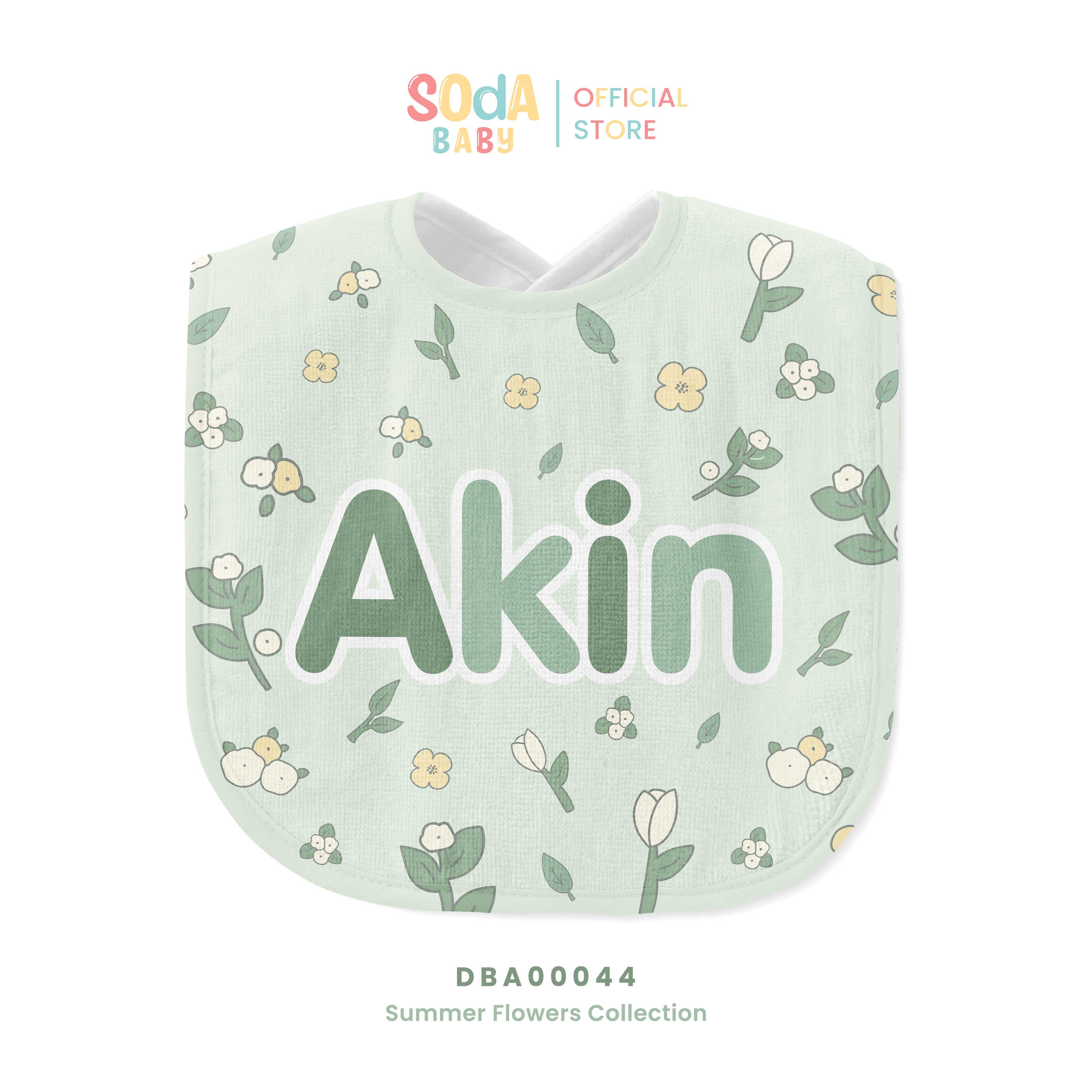 ผ้าซับน้ำลาย Baby Bib ลาย Yellow-White flowers รหัส DBA00044 🌼🌸 #SummerFlowers #SOdAbaby