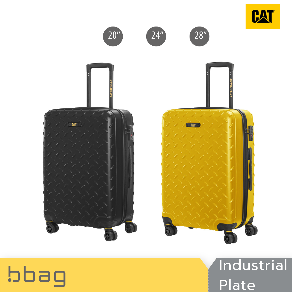 Caterpillar กระเป๋าเดินทาง รุ่นอินดัสเทรียล เพลท (Industrial Plate)