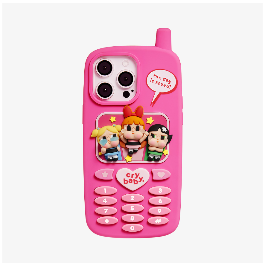 พร้อมส่ง เคส iphone cry baby x power puff girl 14 pro max