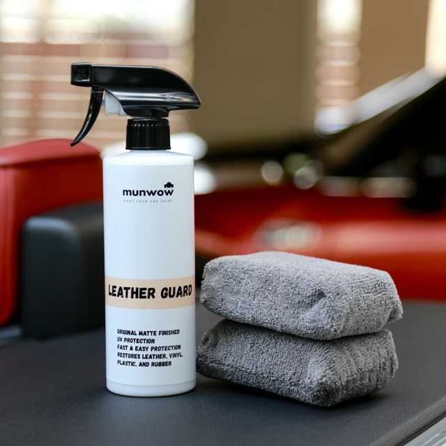Munwow Leather guard (ผลิตภัณฑ์เคลือบปกป้องเบาะหนังและวัสดุภายในรถยนต์ ไม่เหนียวเหนอะ)