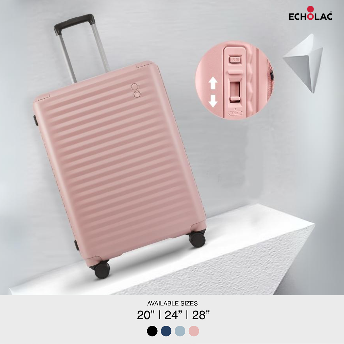 Echolac กระเป๋าเดินทาง รุ่นเซเลสตร้า ล็อคล้อ (CelestraXA PC183XA)