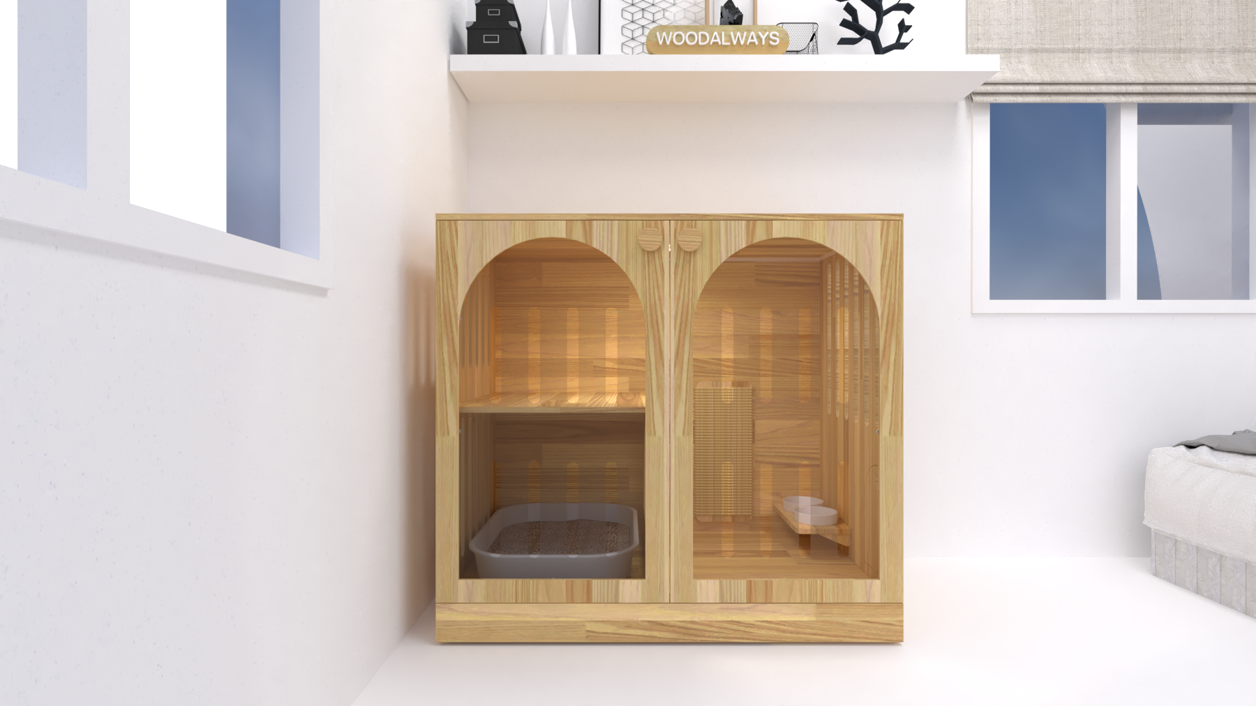 ตู้แมวไม้ กรงแมวไม้ CATCAGE-09