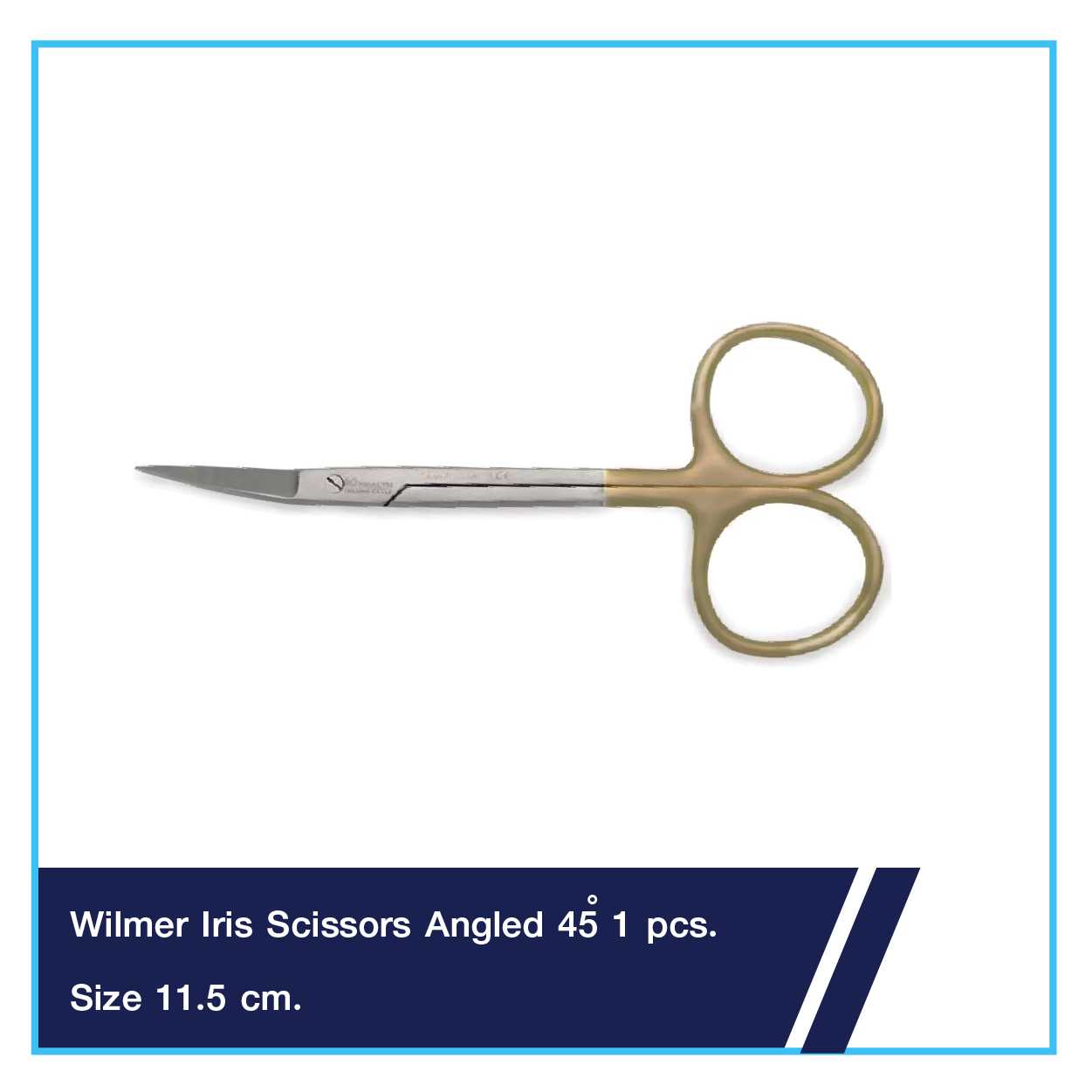 Wilmer Iris Scissors Angled45 กรรไกรปลายโค้ง 45 องศา