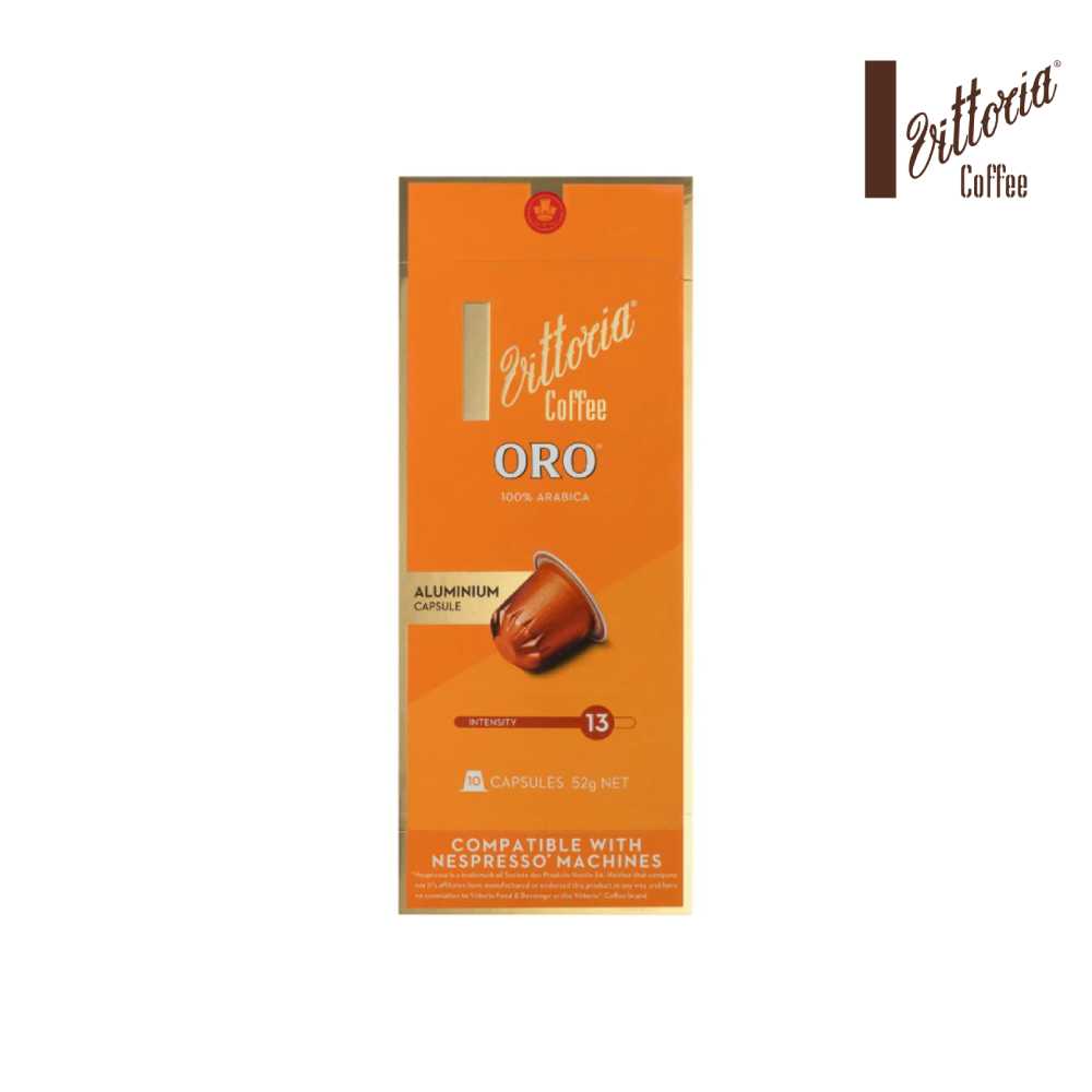 กาแฟแคปซูล Nespresso Vittoria Coffee Aluminium Capsules รส Oro