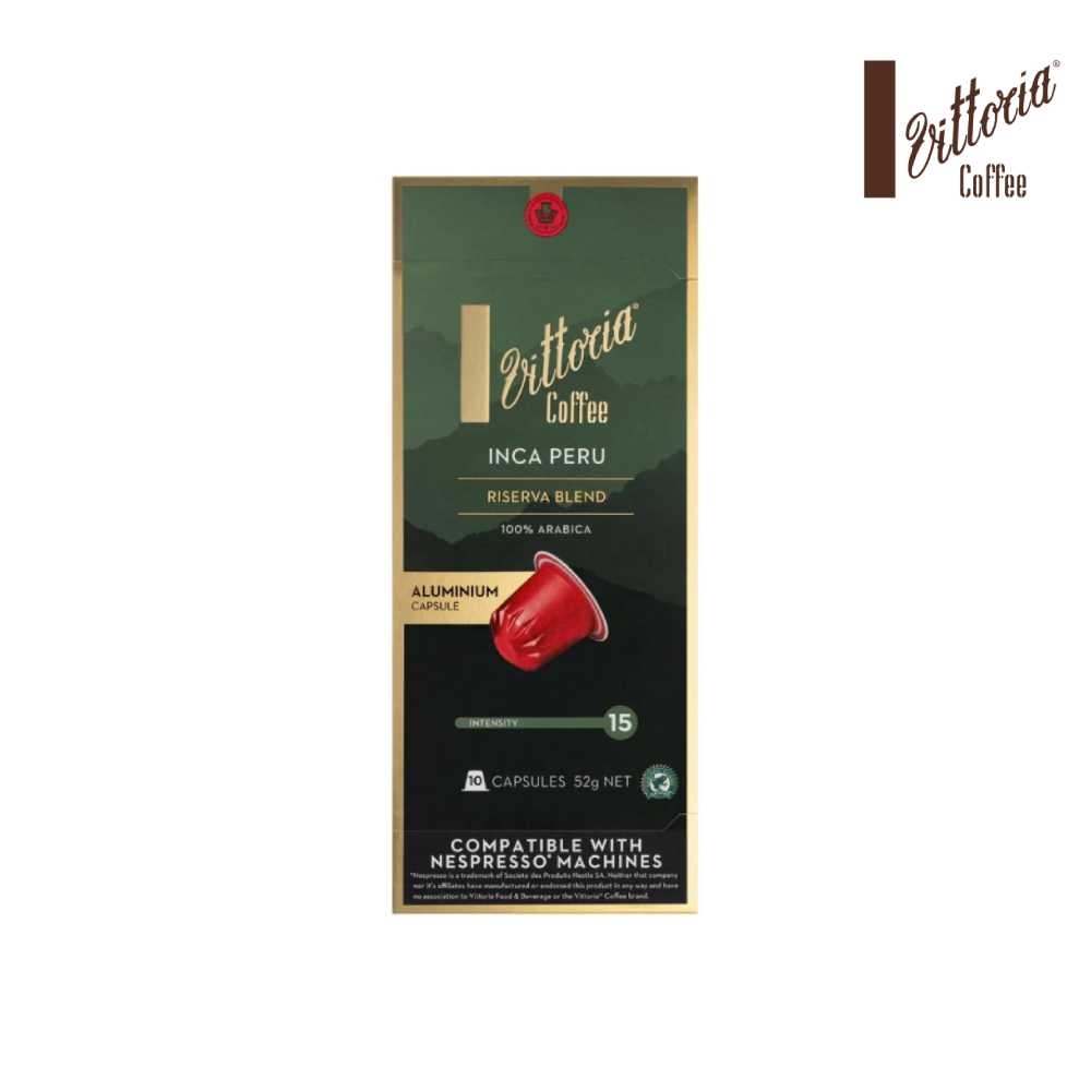 กาแฟแคปซูล Nespresso Vittoria Coffee Aluminium Capsules รส Inca Peru
