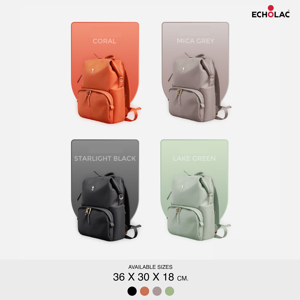 Echolac กระเป๋าเป้สะพายหลัง มีช่องใส่แล๊ปท๊อป รุ่นพูริส (Purist L  CKP2075L)