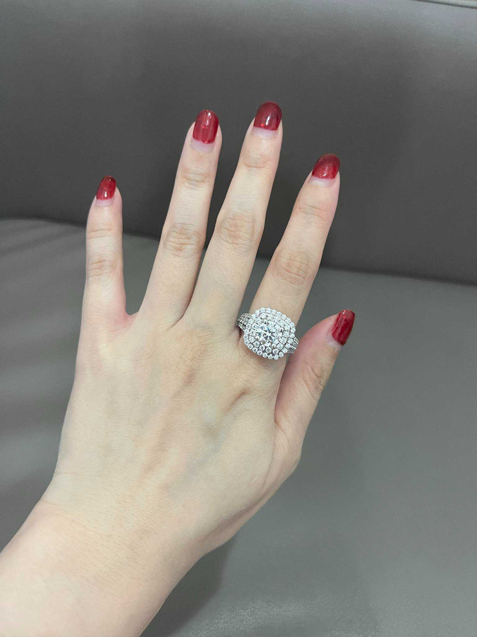 bigger cushion diamond ring