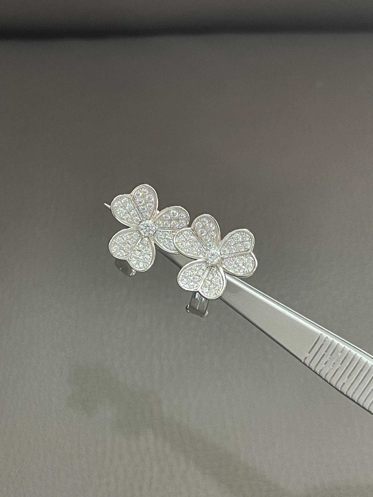 full diamond clip on earrings