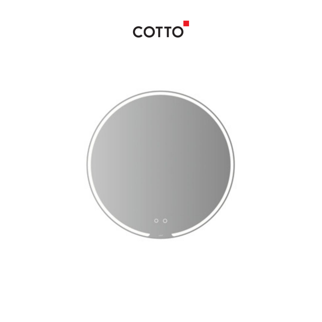 COTTO MNL003 กระจกเงาแบบไม่มีกรอบ พร้อมไฟ LED ระบบไล่ฝ้า ขนาด : 600x600 มม.