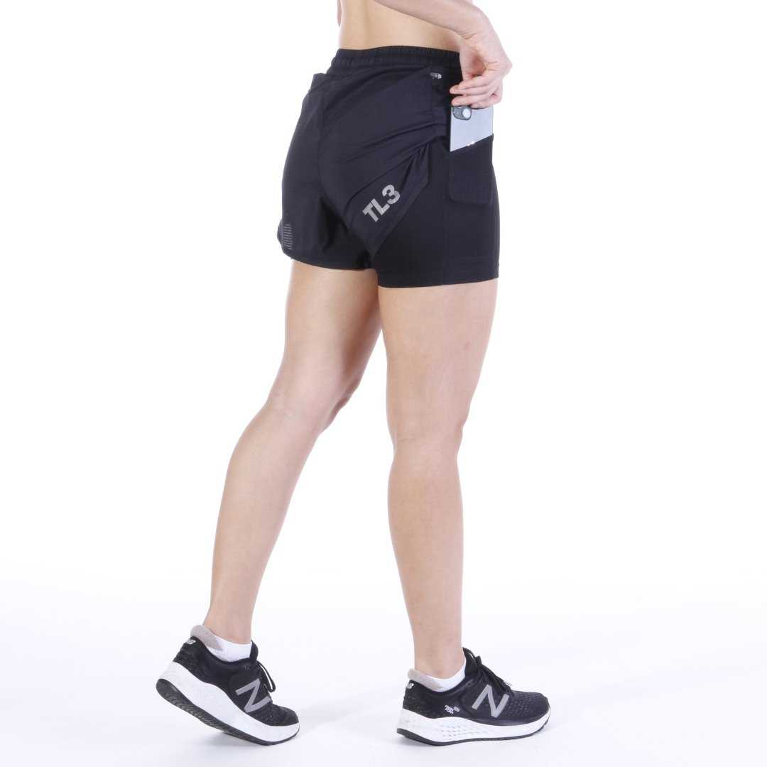 Training Lab : Women’s TL 3” Flow+ Shorts กางเกงวิ่งผู้หญิง 2 ชั้น สำหรับเล่นกีฬา วิ่ง เทรล