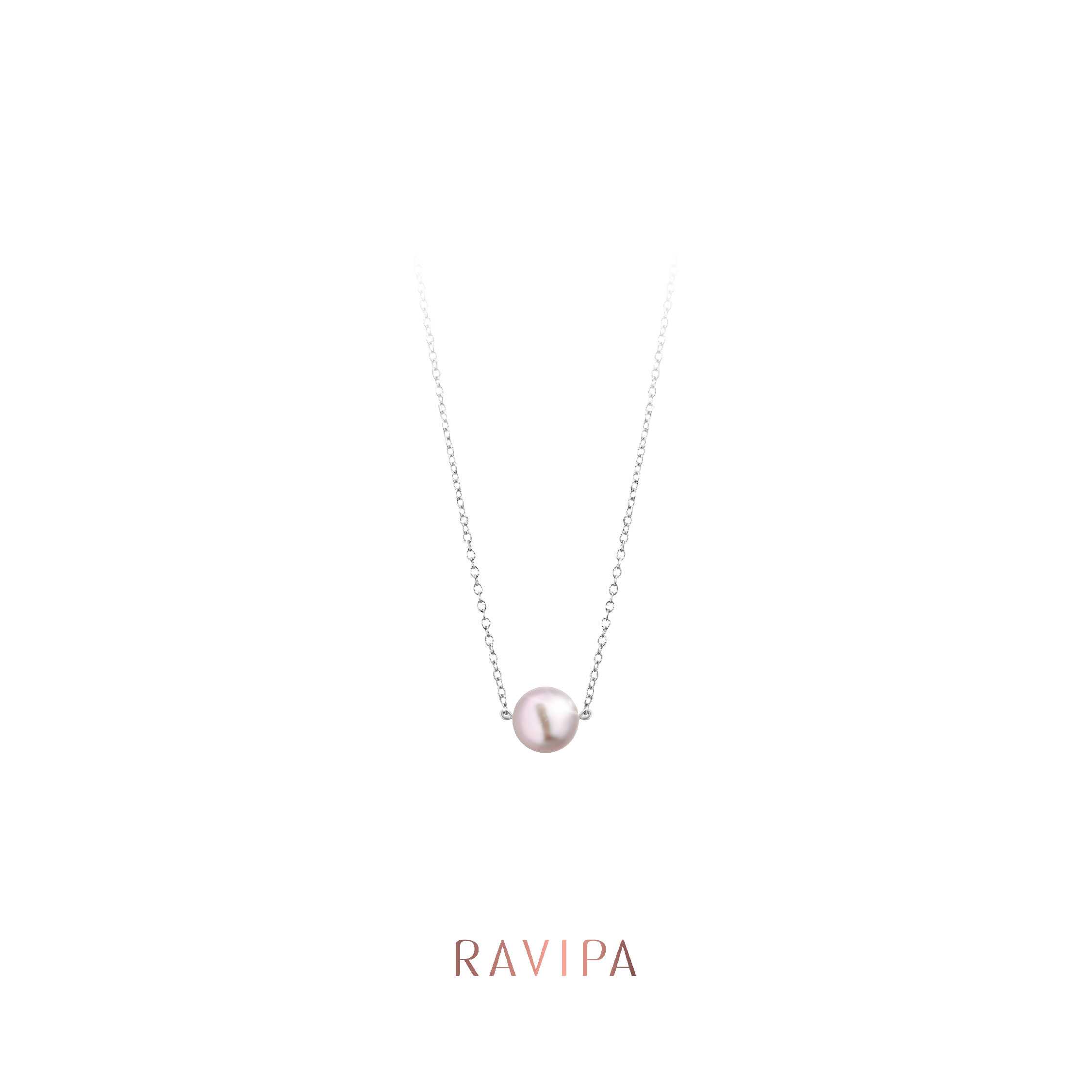 Single Pink Blush Pearl Necklace - สร้อยคอ