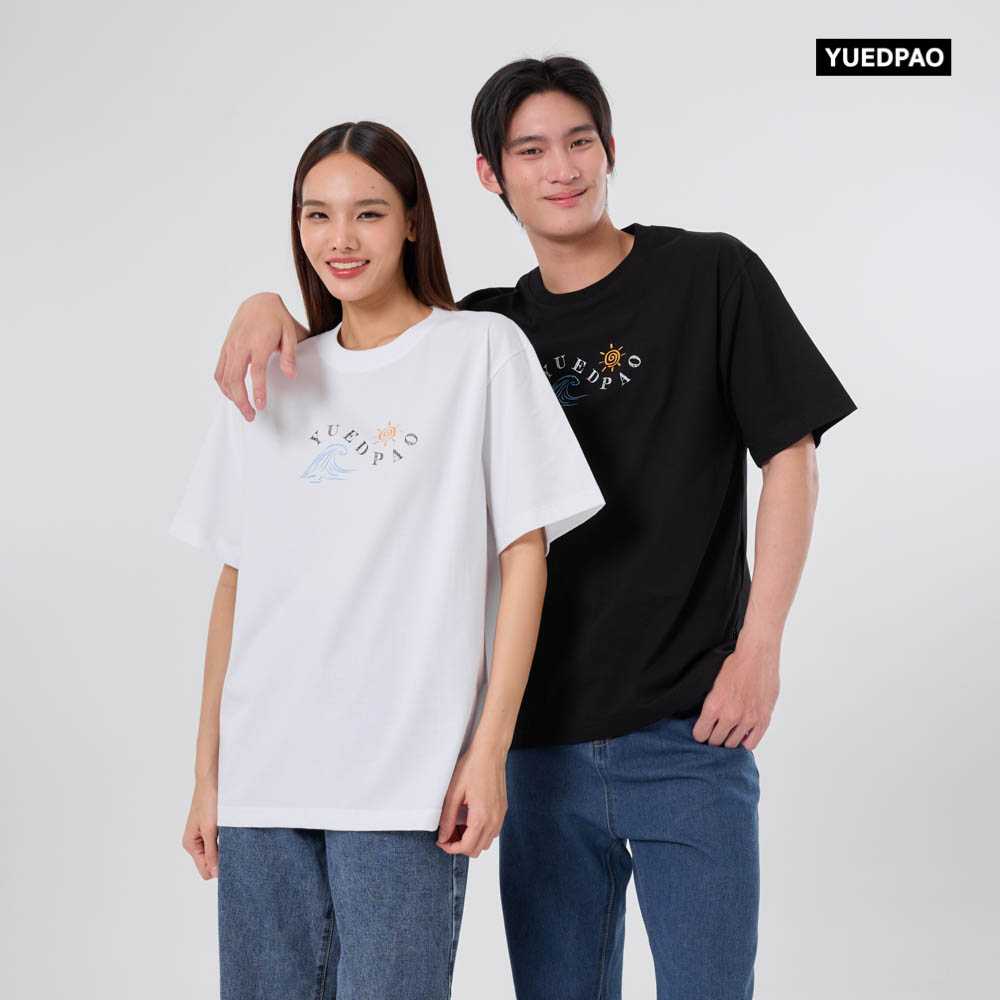 Yuedpao Good Vibes Collection  เสื้อยืดเปล่า โอเวอร์ไซส์ Set Sun Wave