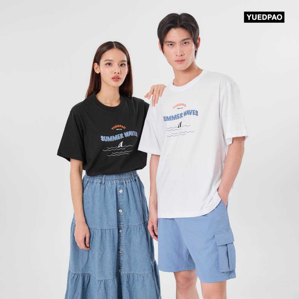 Yuedpao Good Vibes Collection เสื้อยืดเปล่า โอเวอร์ไซส์ Set Summer Wave