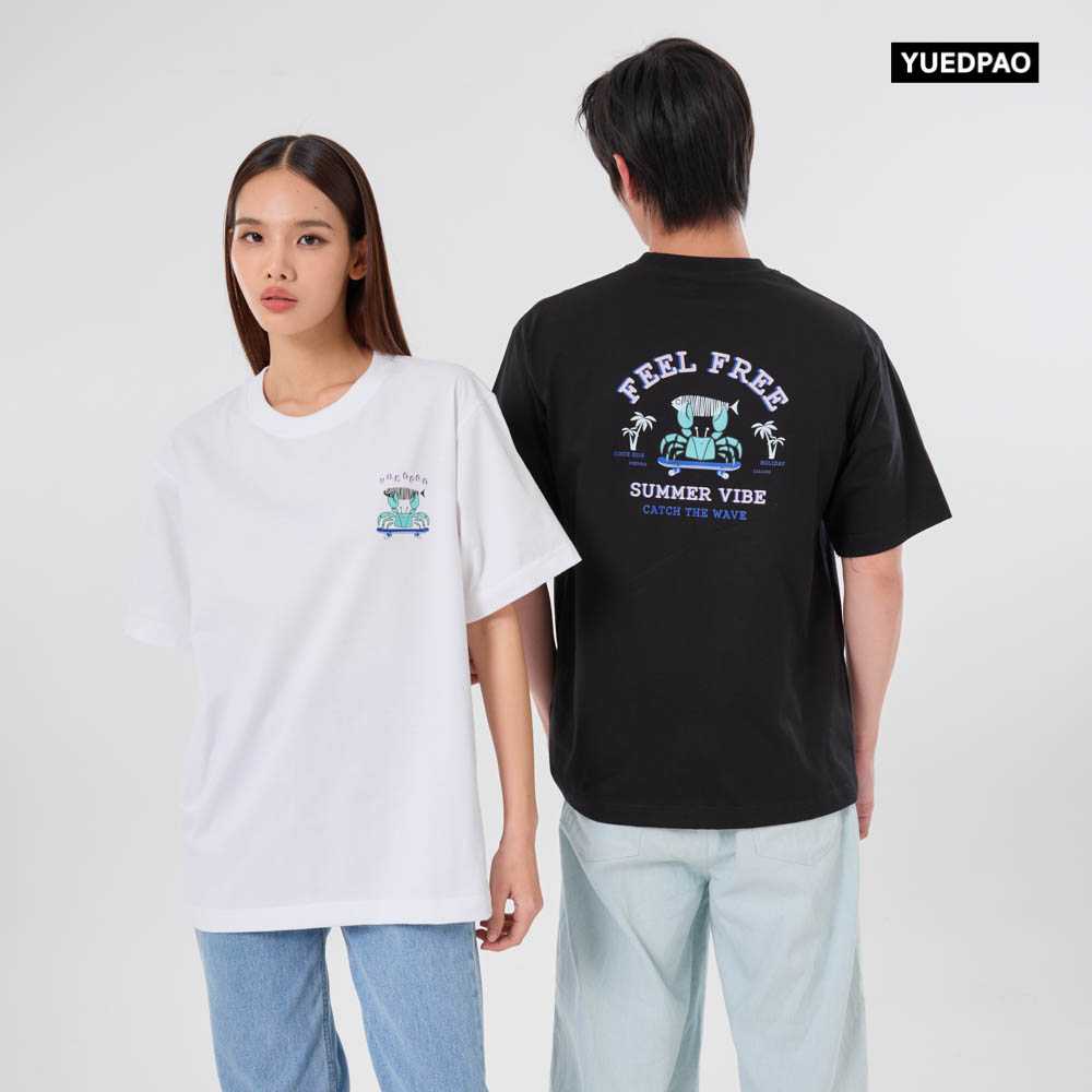 Yuedpao Good Vibes Collection เสื้อยืดเปล่า โอเวอร์ไซส์ Set Summer_Crap