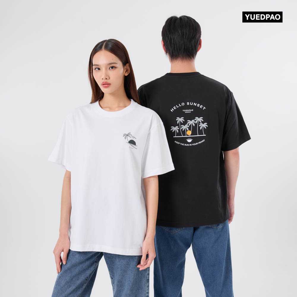 Yuedpao Good Vibes Collection เสื้อยืดเปล่า โอเวอร์ไซส์ Set Hello Sunset