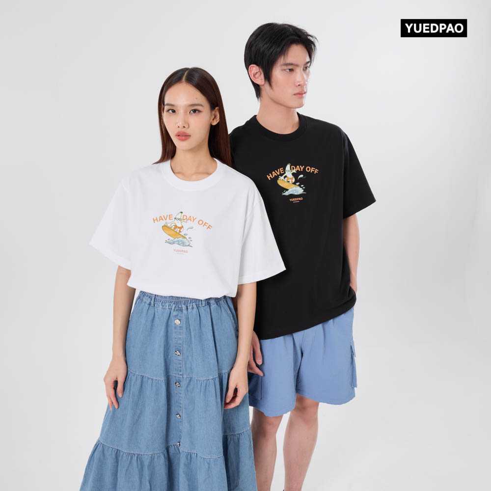 Yuedpao Good Vibes Collection เสื้อยืดเปล่า โอเวอร์ไซส์ Set Have a Day Off