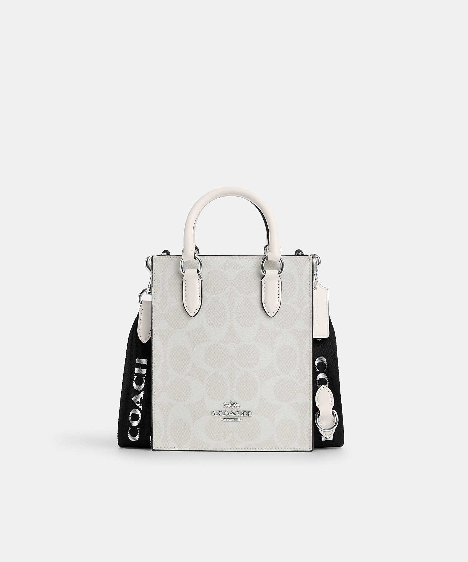 COACH NORTH SOUTH MINI TOTE IN SIGNATURE CANVAS CP011 SVVS5