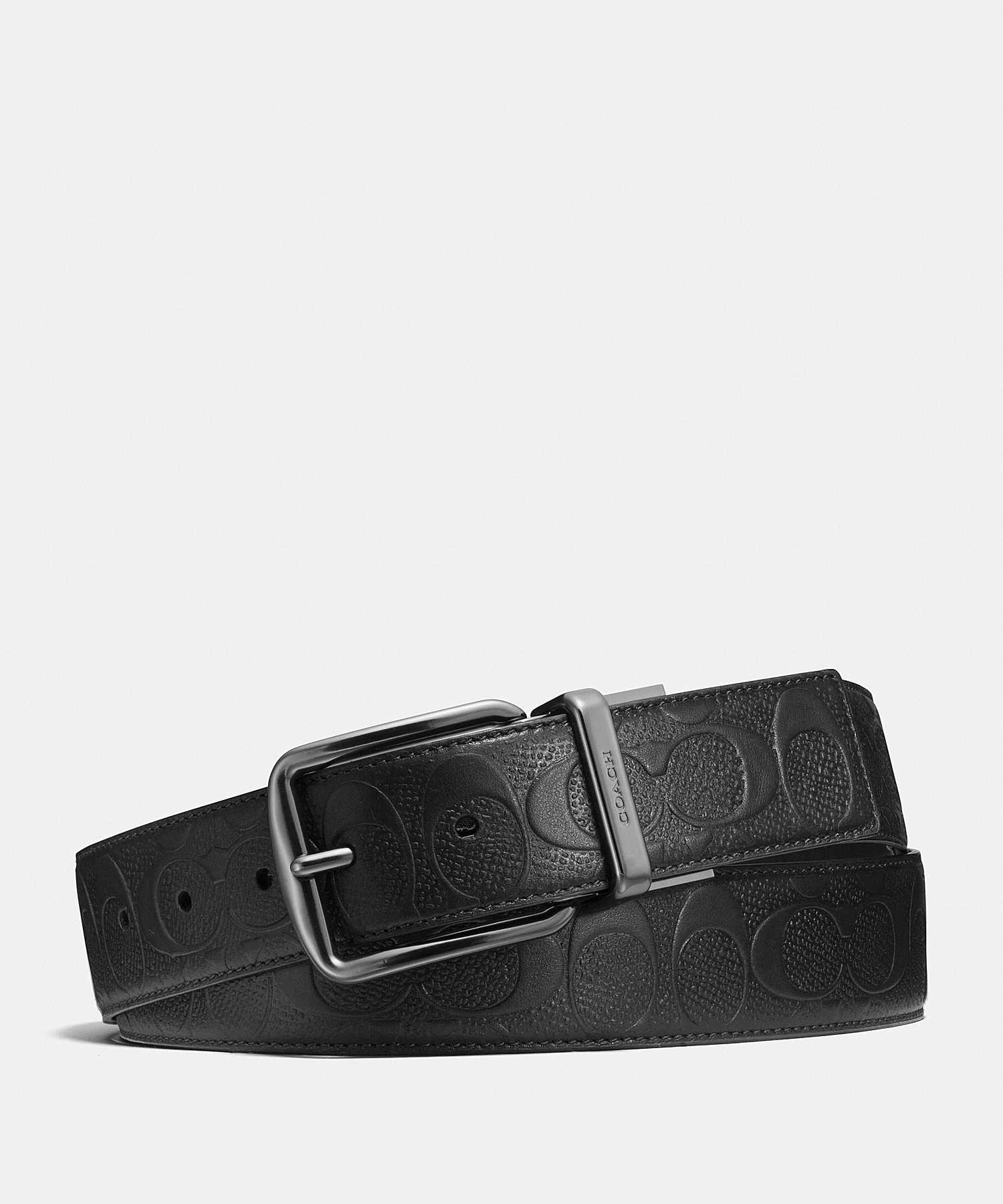 COACH HARNESS BUCKLE CUT-TO-SIZE REVERSIBLE BELT, 38MM CQ024 BLK