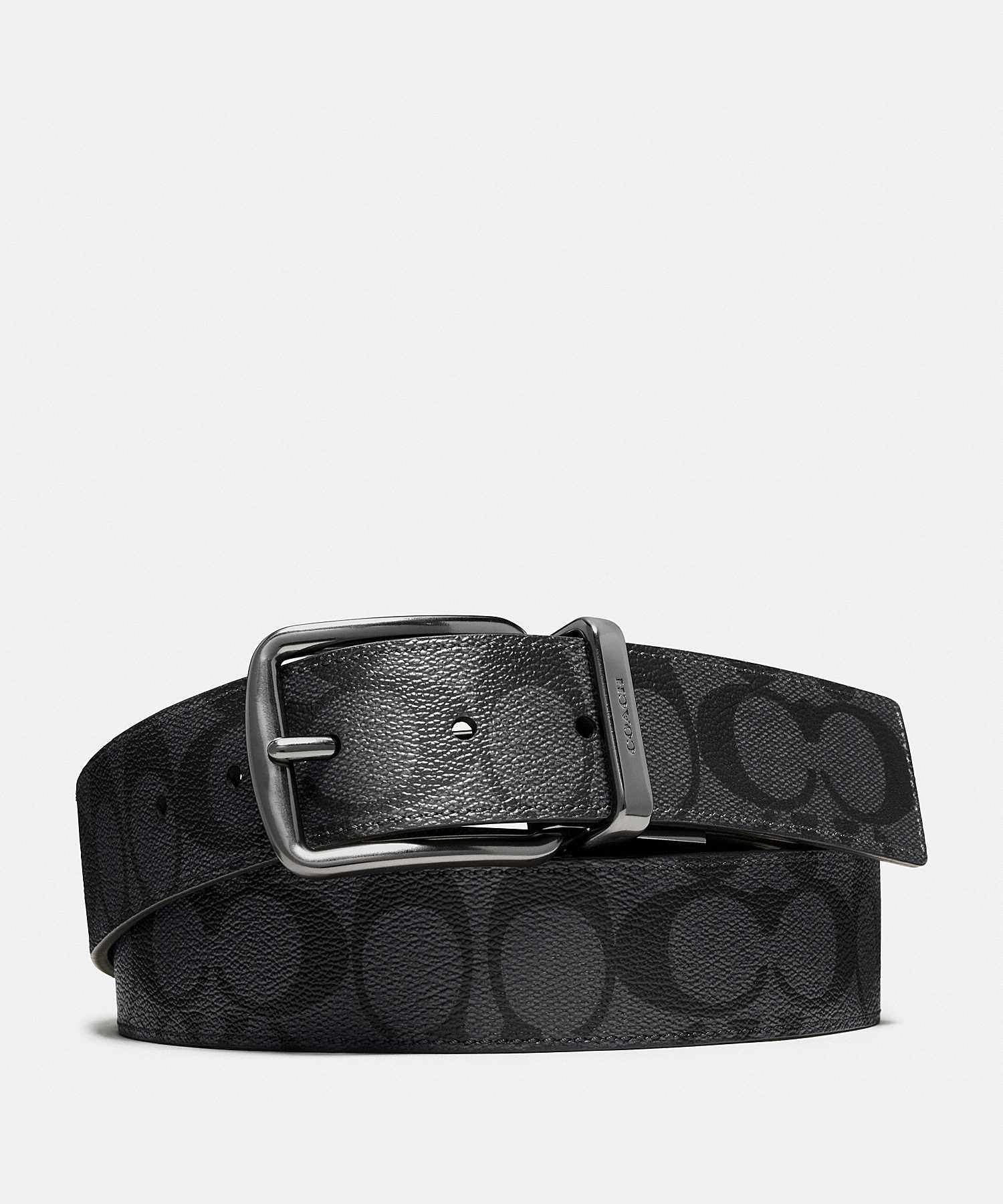COACH HARNESS BUCKLE CUT-TO-SIZE REVERSIBLE BELT, 38MM CQ022 CQ/BK