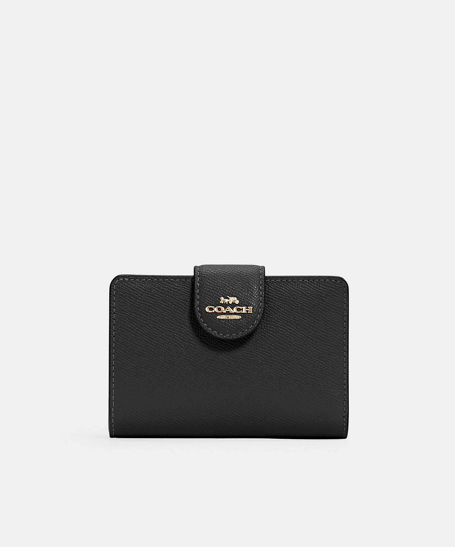 COACH MEDIUM CORNER ZIP WALLET 6390  IMBLK
