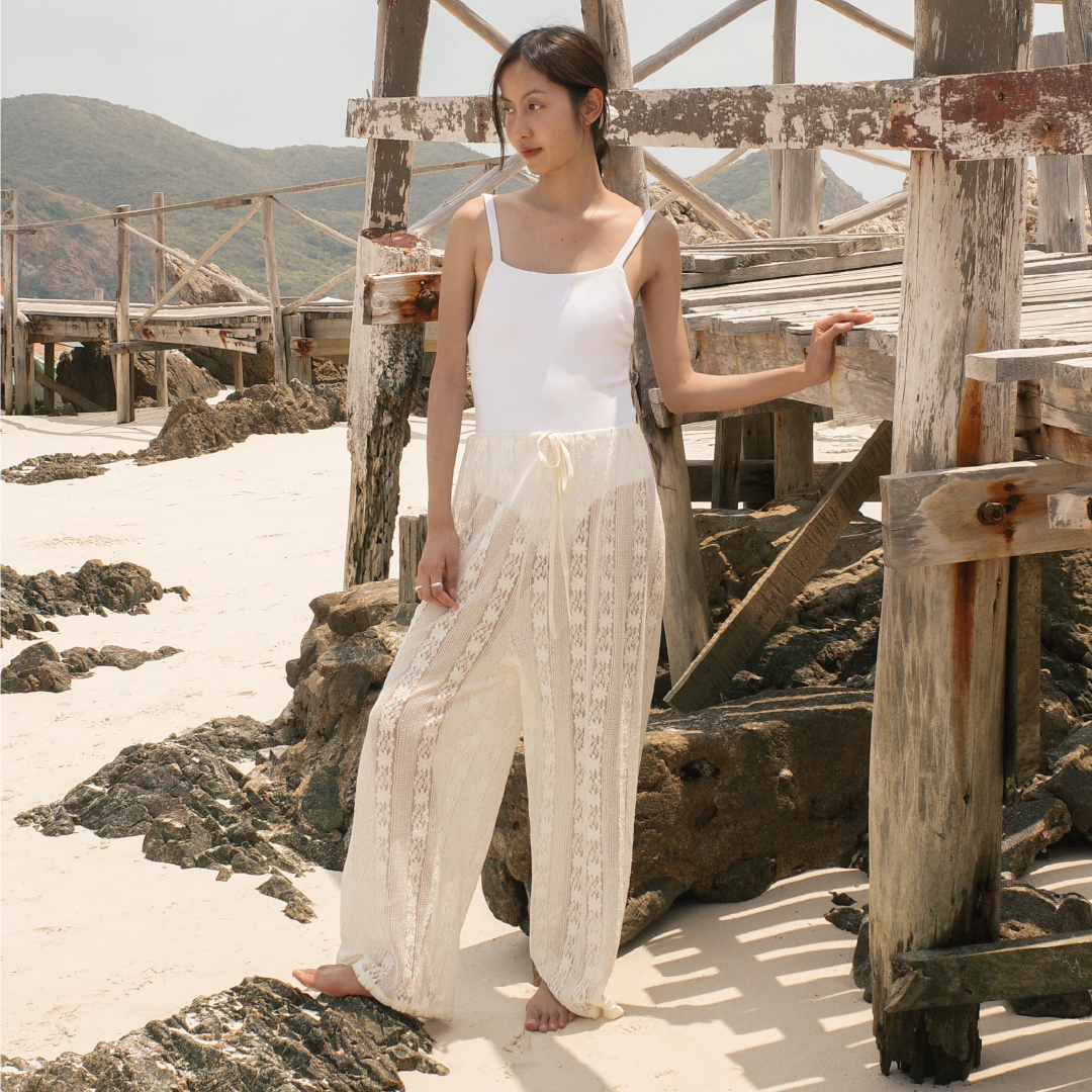 ELLEN LACE TROUSERS (ivory)