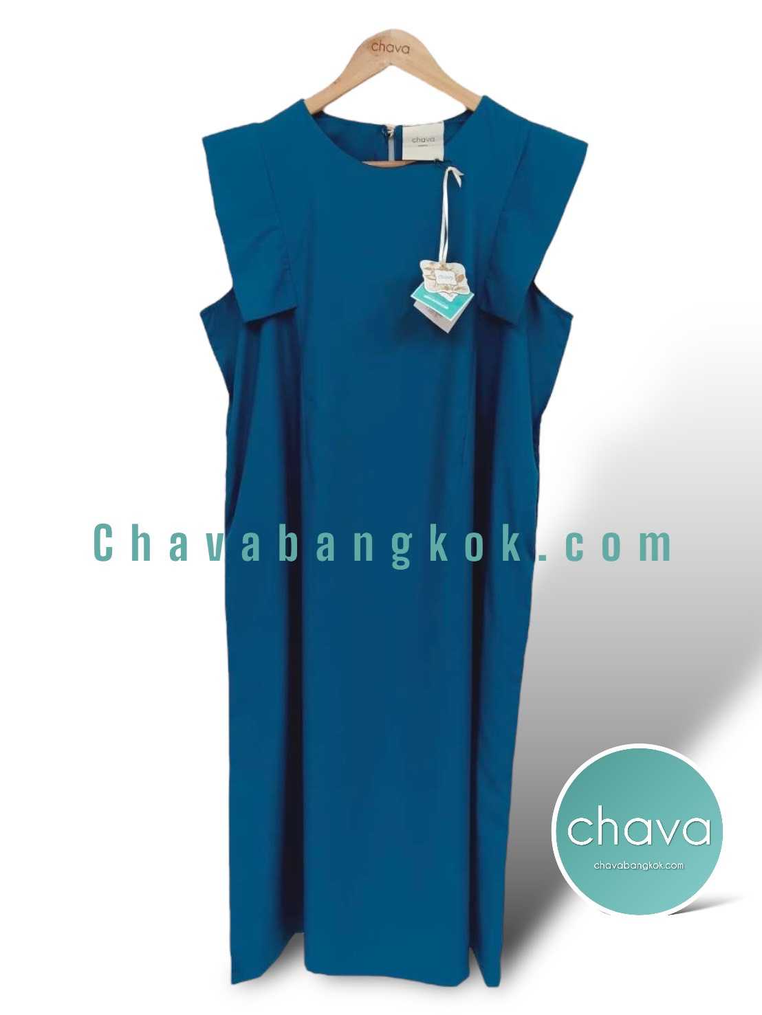 Maxi Dress เดรสยาว (สีฟ้า)