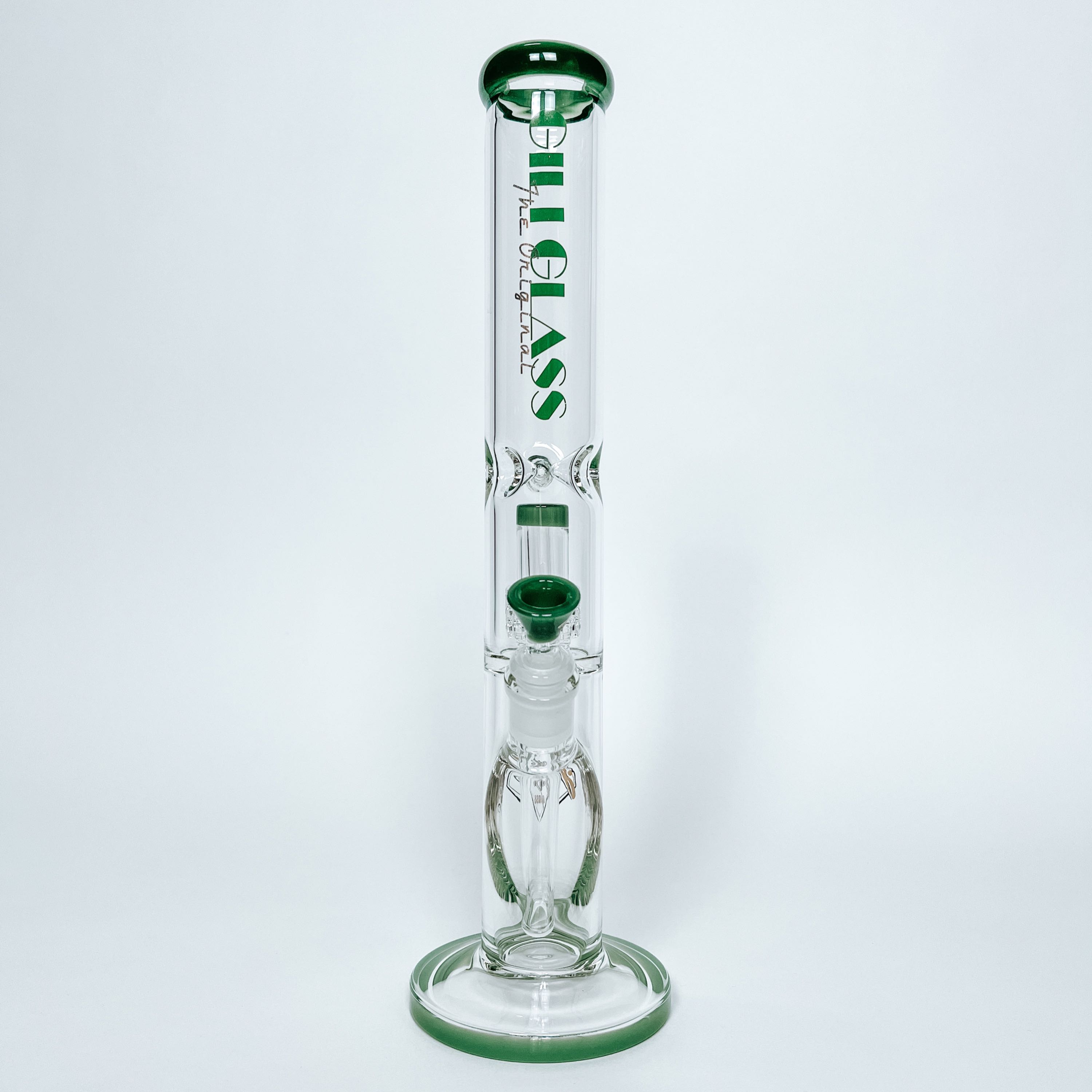 Gili Glass Straight Bong w/ Drum Perc l 40 cm