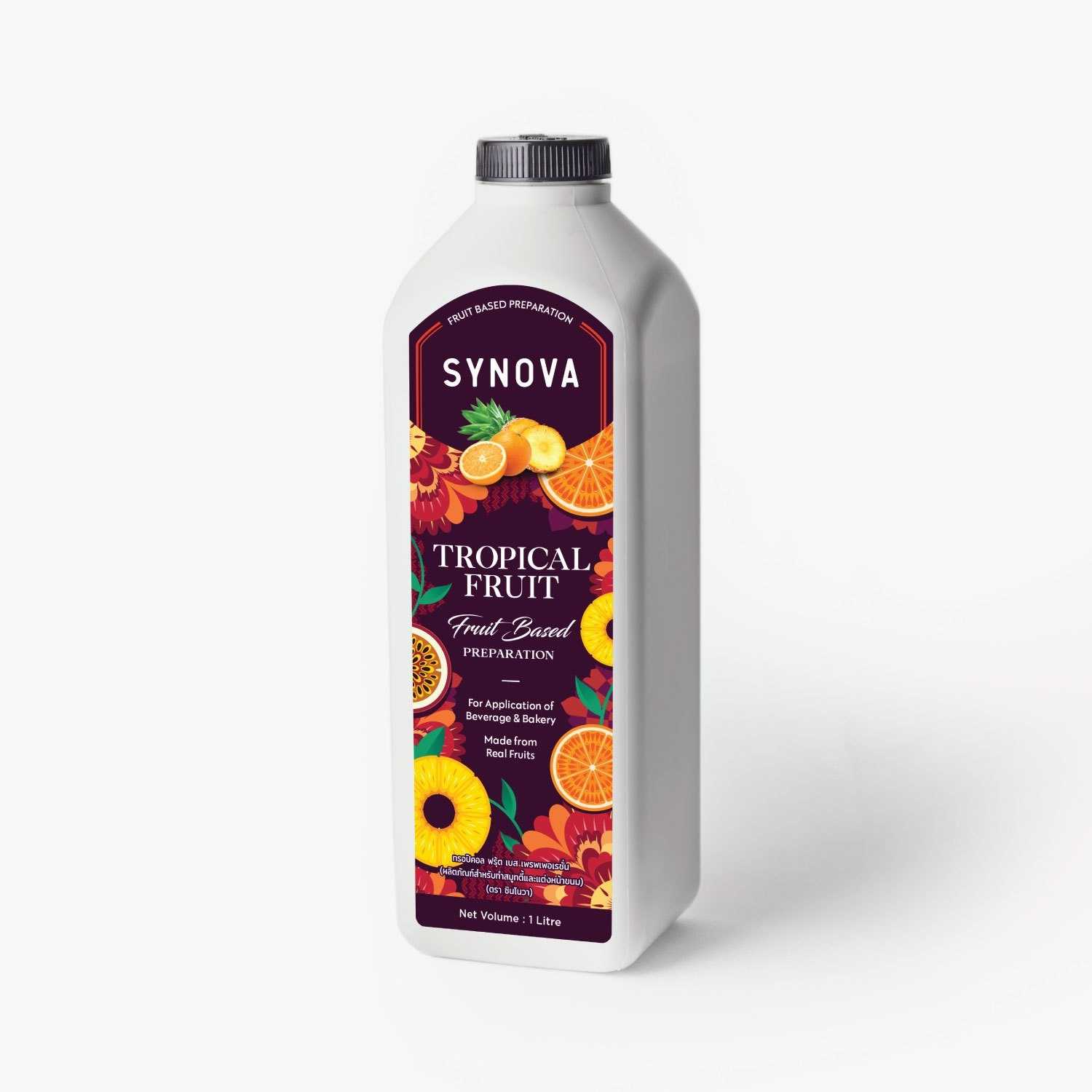 น้ำผลไม้เข้มข้น : SYNOVA ซอสทรอปปิคอลเข้มข้น 1 L. (ขวด)