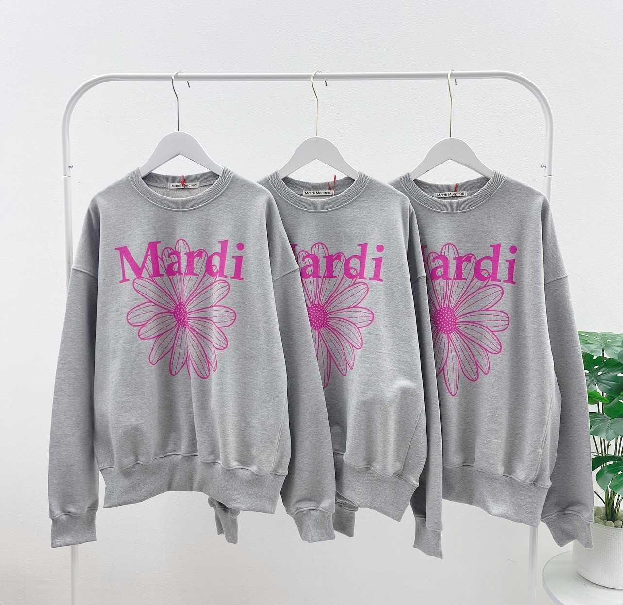 Mardi Flower Sweatshirt (GREY/PINK)